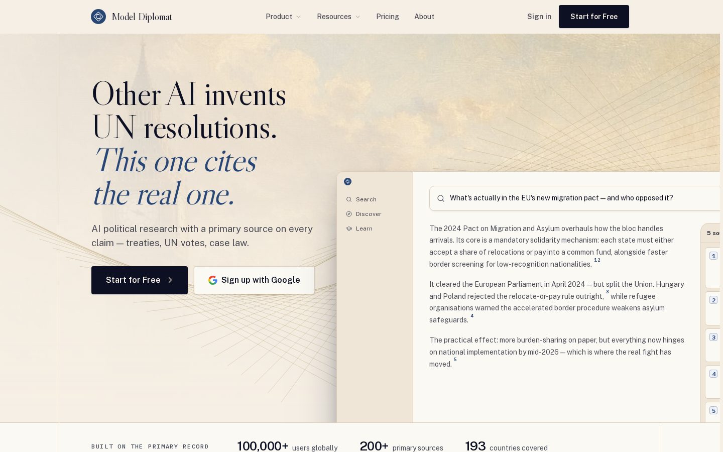 Model Diplomat Homepage