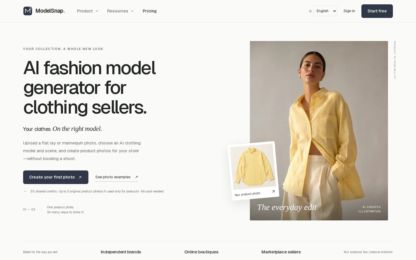 ModelSnap Homepage