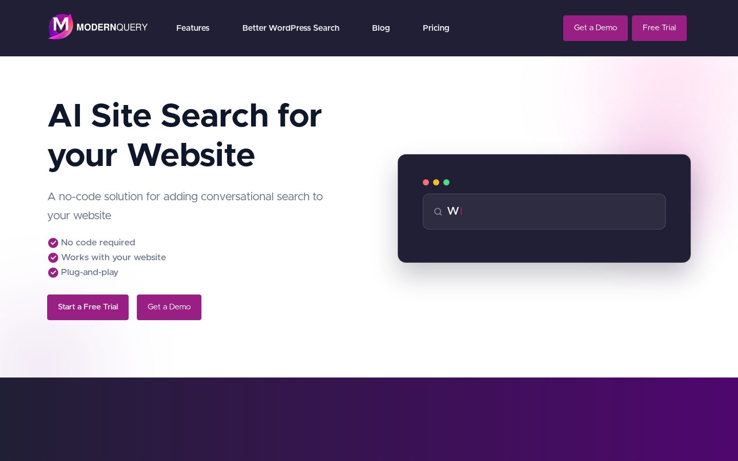 ModernQuery Homepage