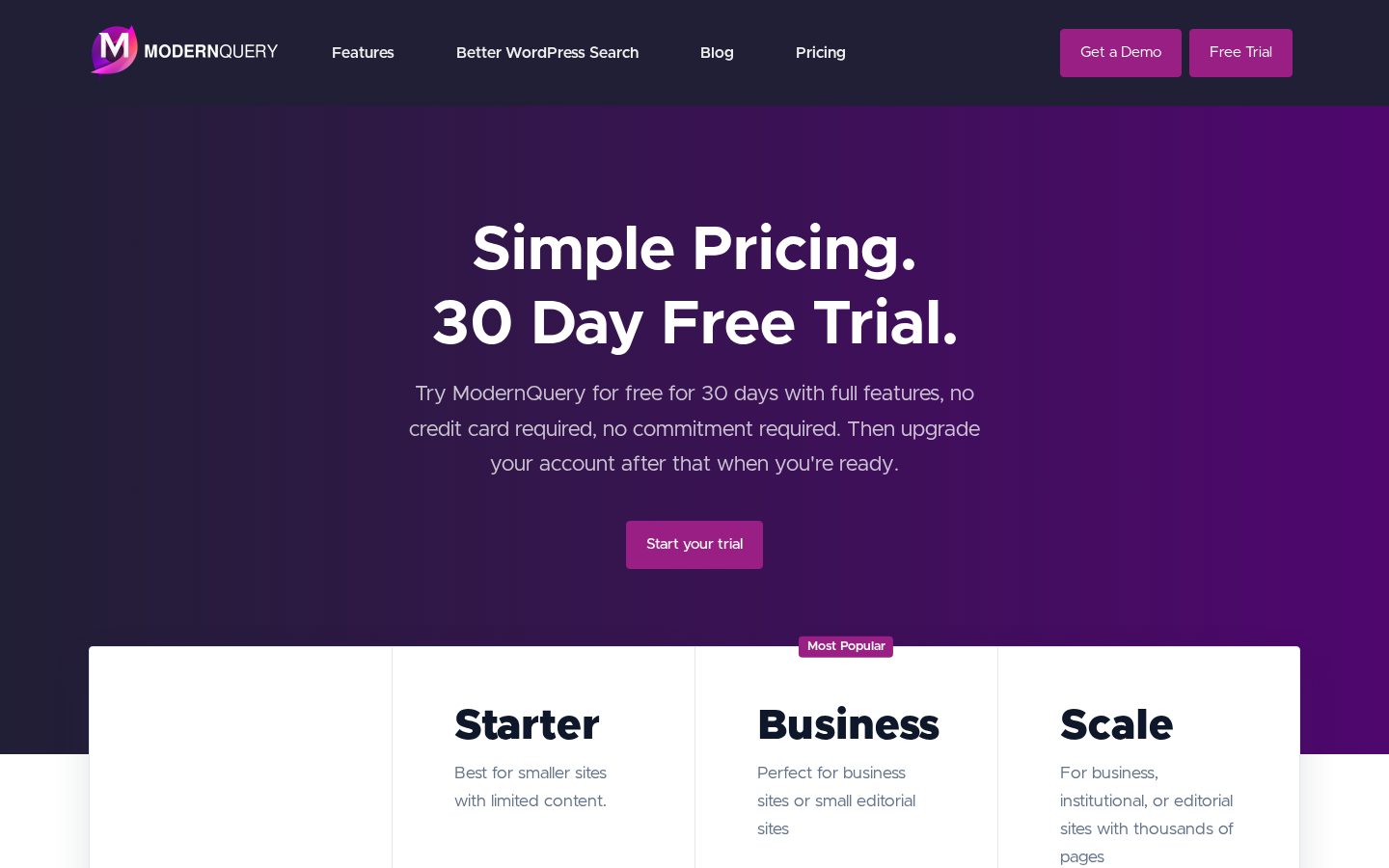ModernQuery Pricing