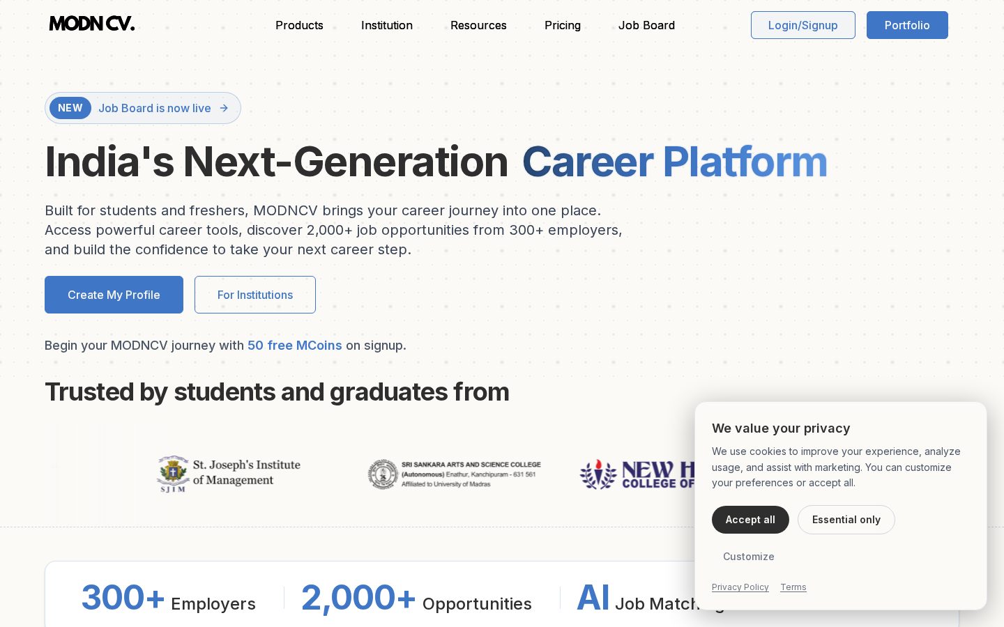 MODNCV Homepage