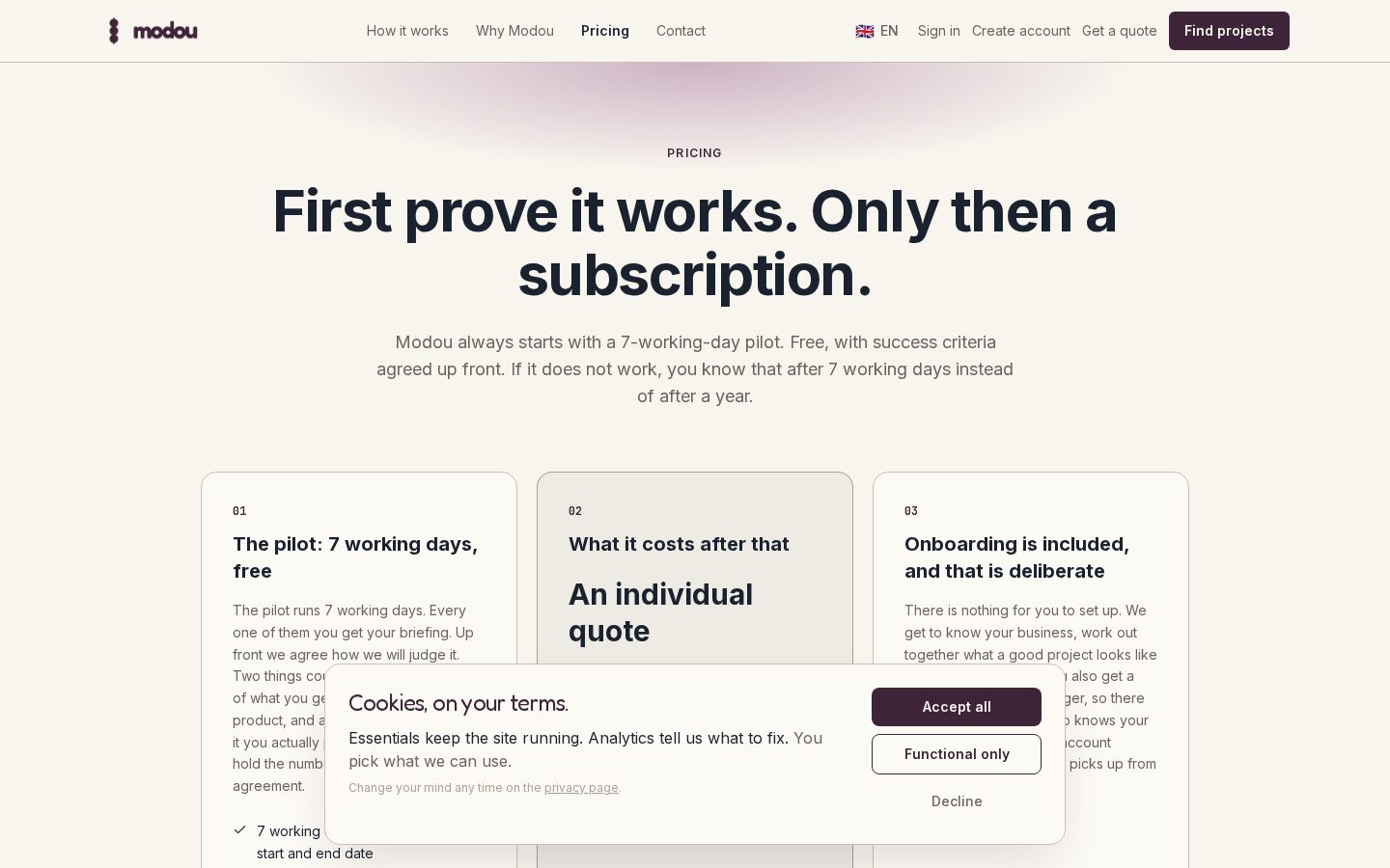 Modou Pricing