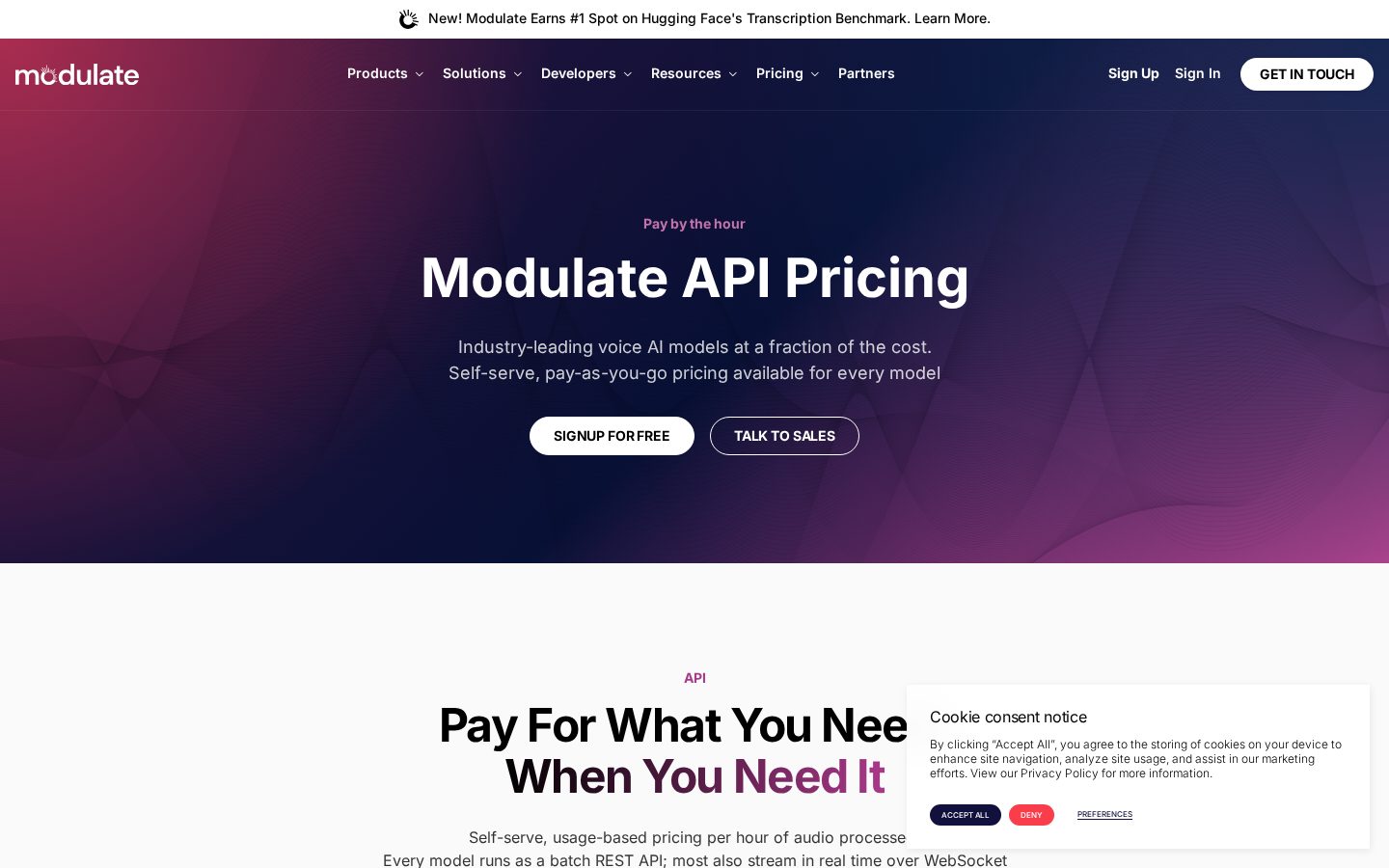 Modulate Pricing