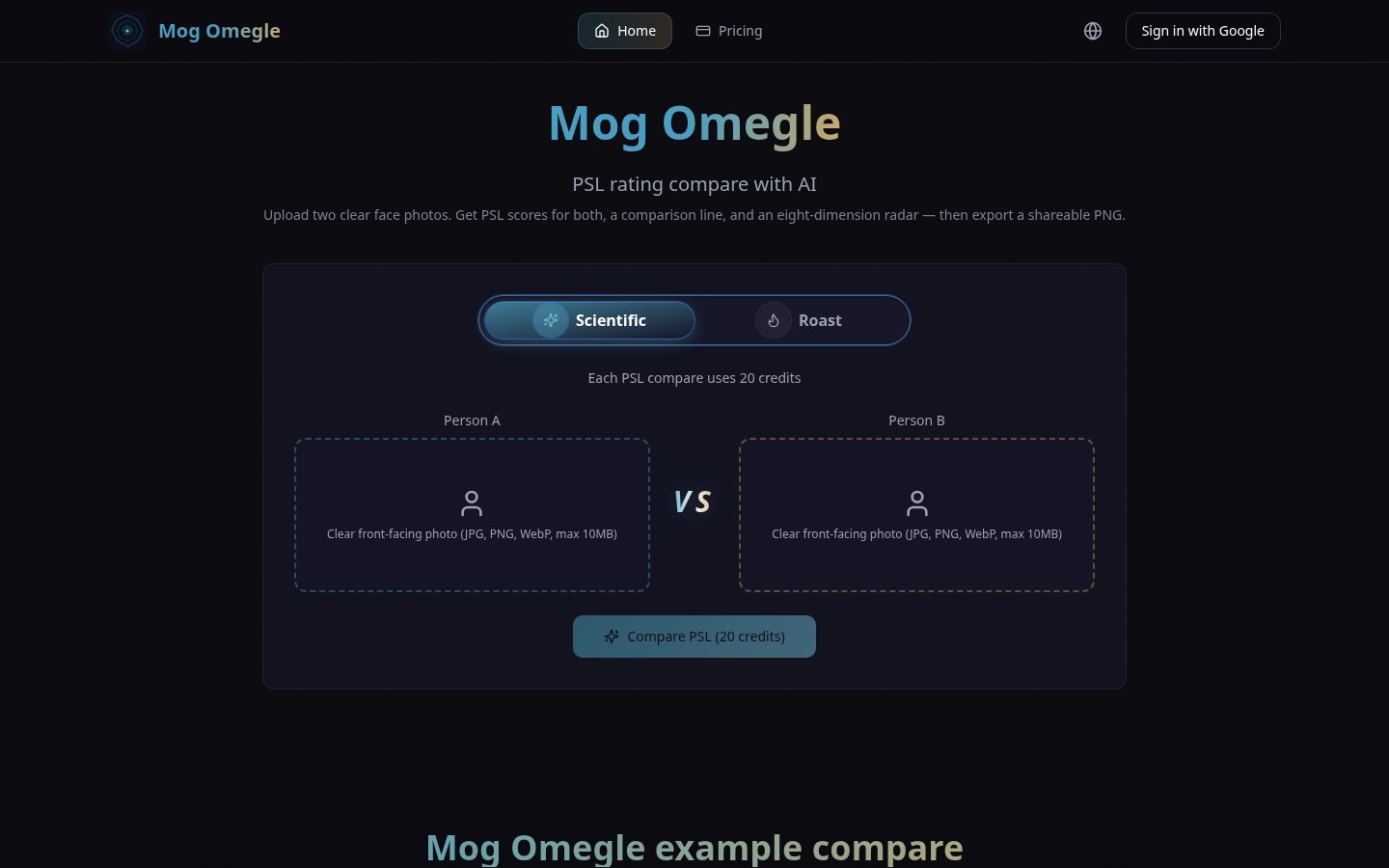 Mog Omegle Homepage