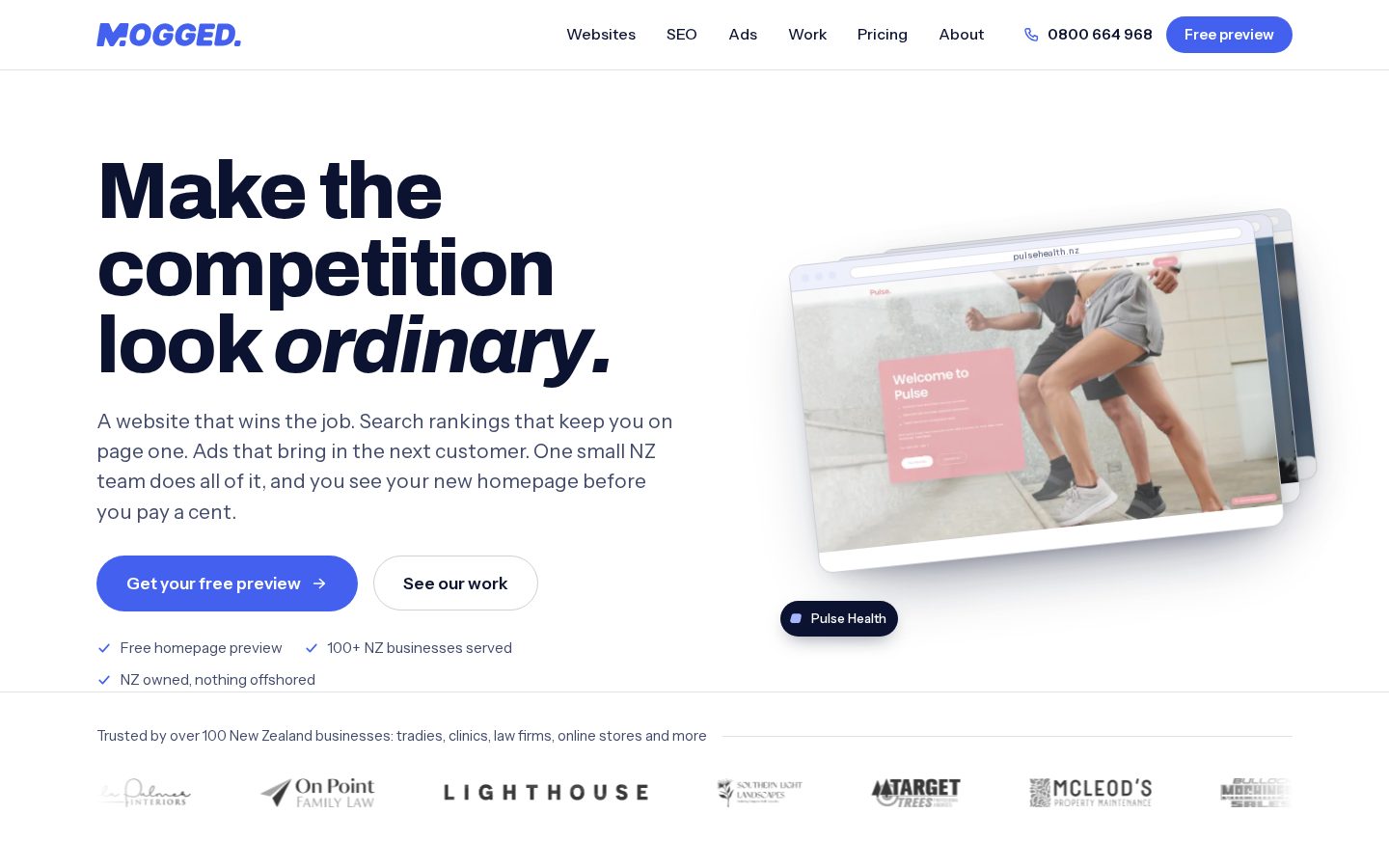 Mogged AI Homepage