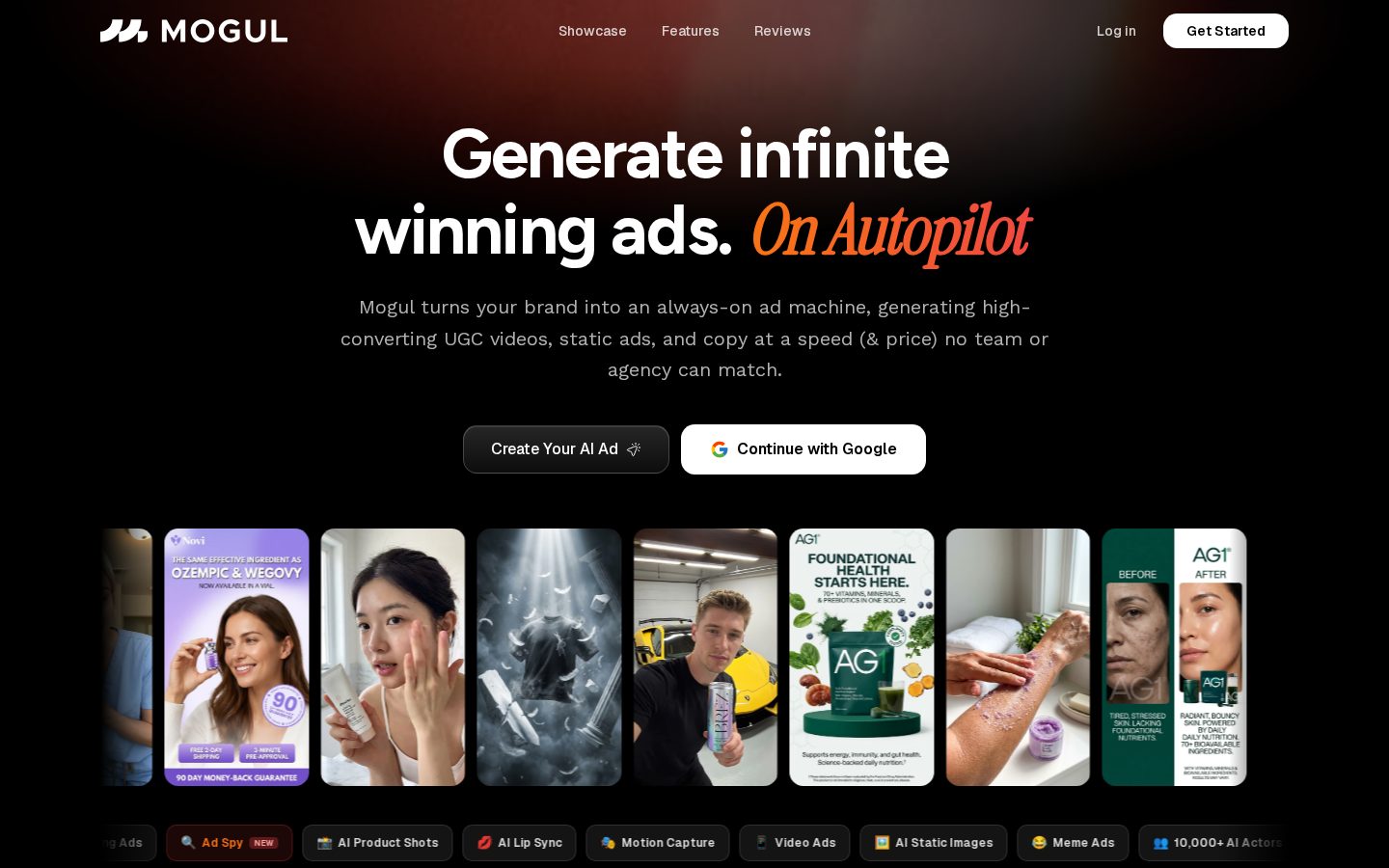 Mogul AI Homepage