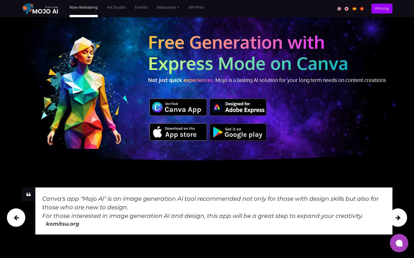 Mojo Draw Homepage