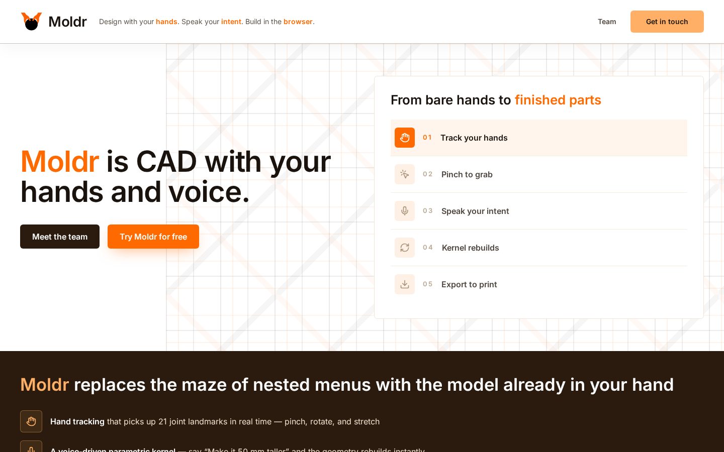 Moldr Homepage