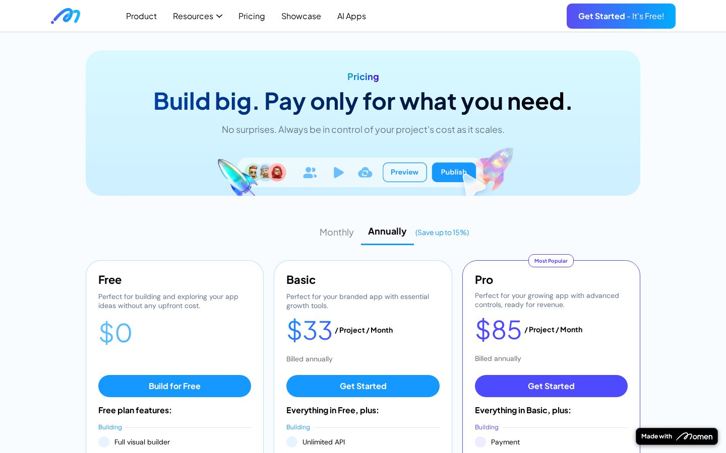 Momen Pricing