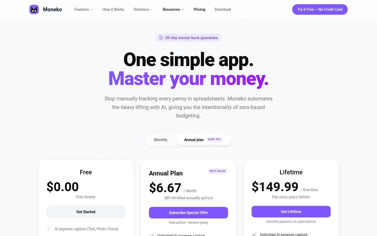 Moneko Pricing