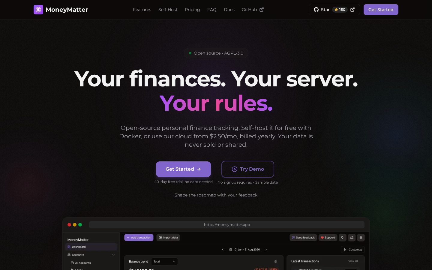 MoneyMatter Homepage