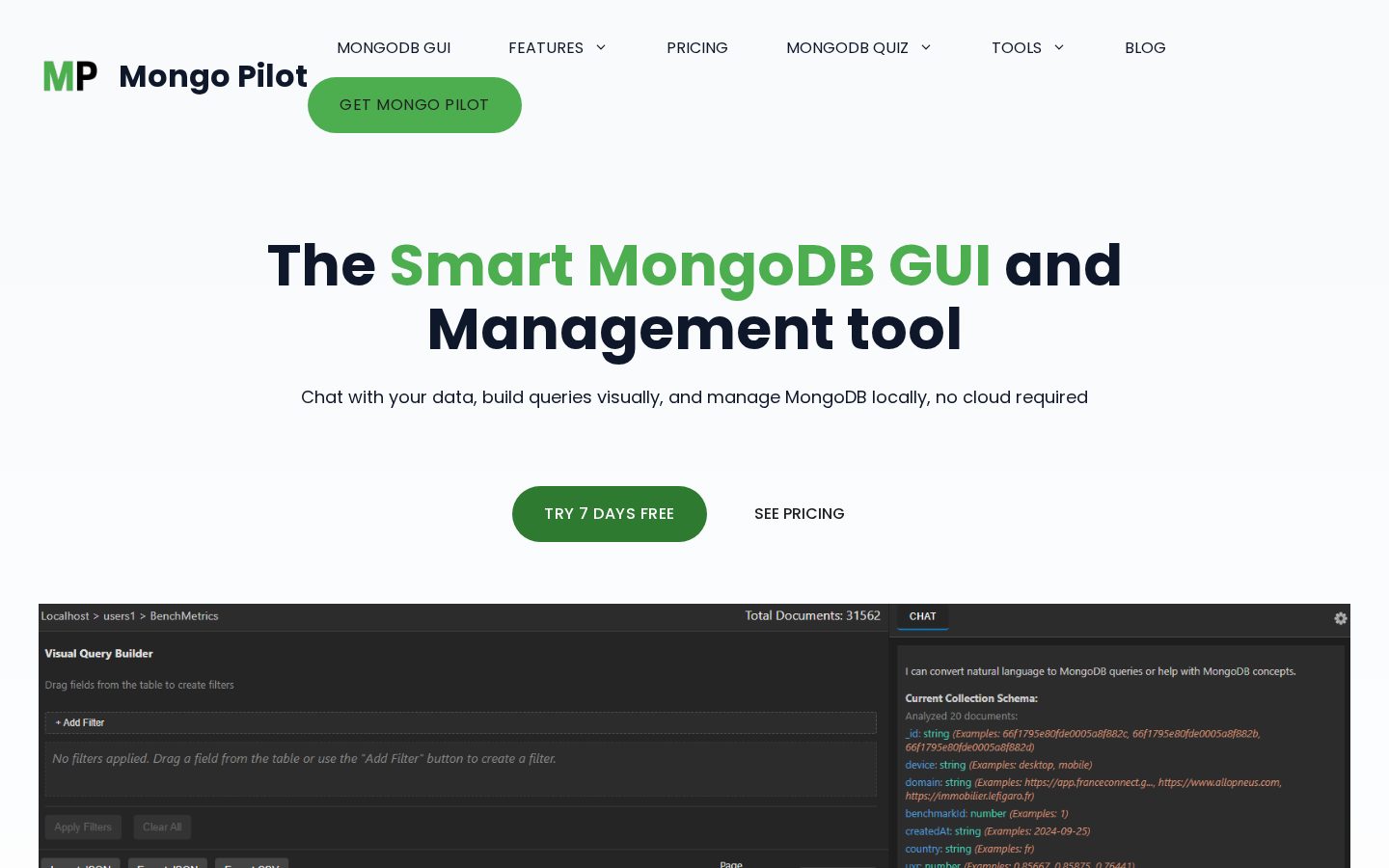 Mongo Pilot Homepage