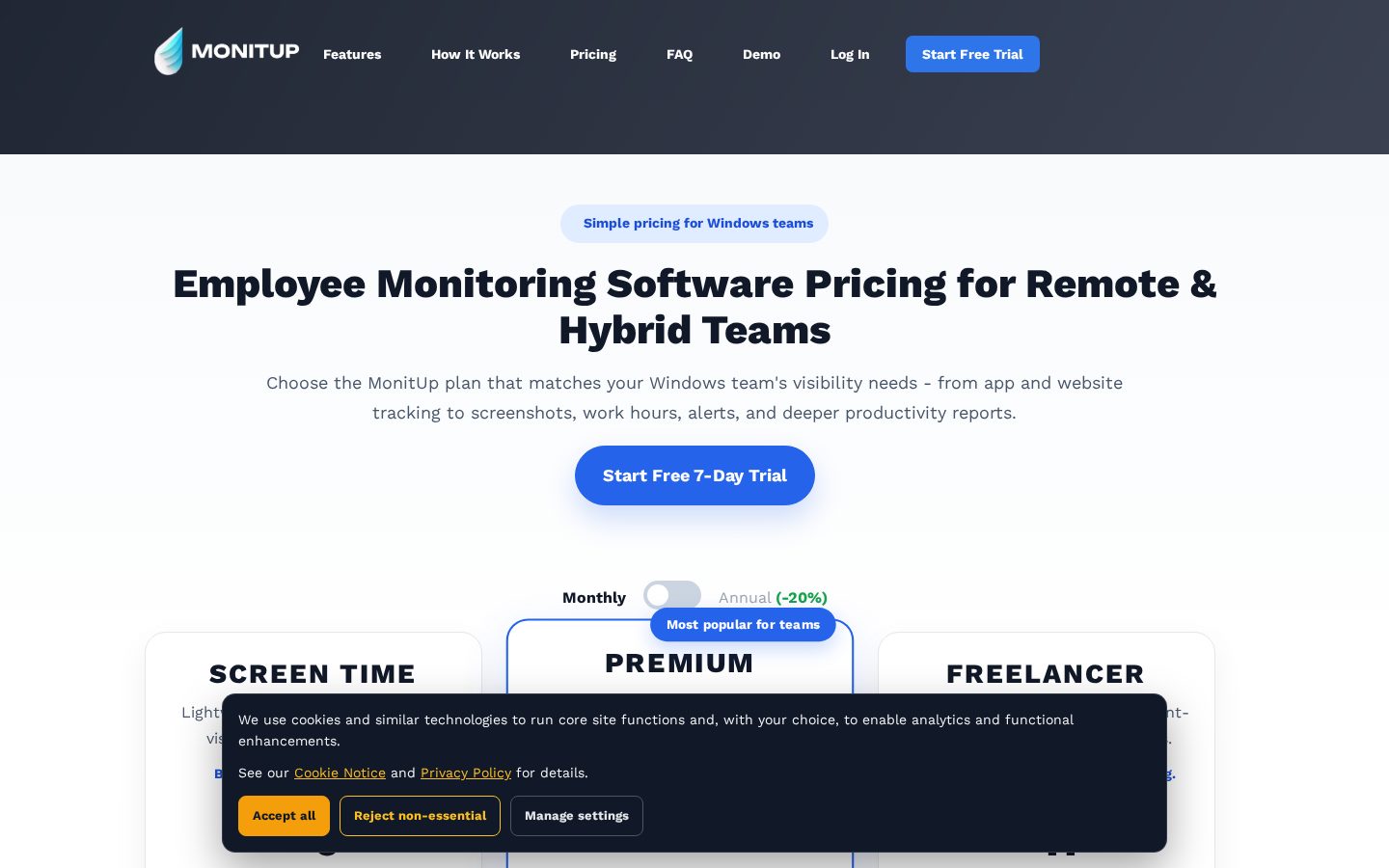 MonitUp Pricing