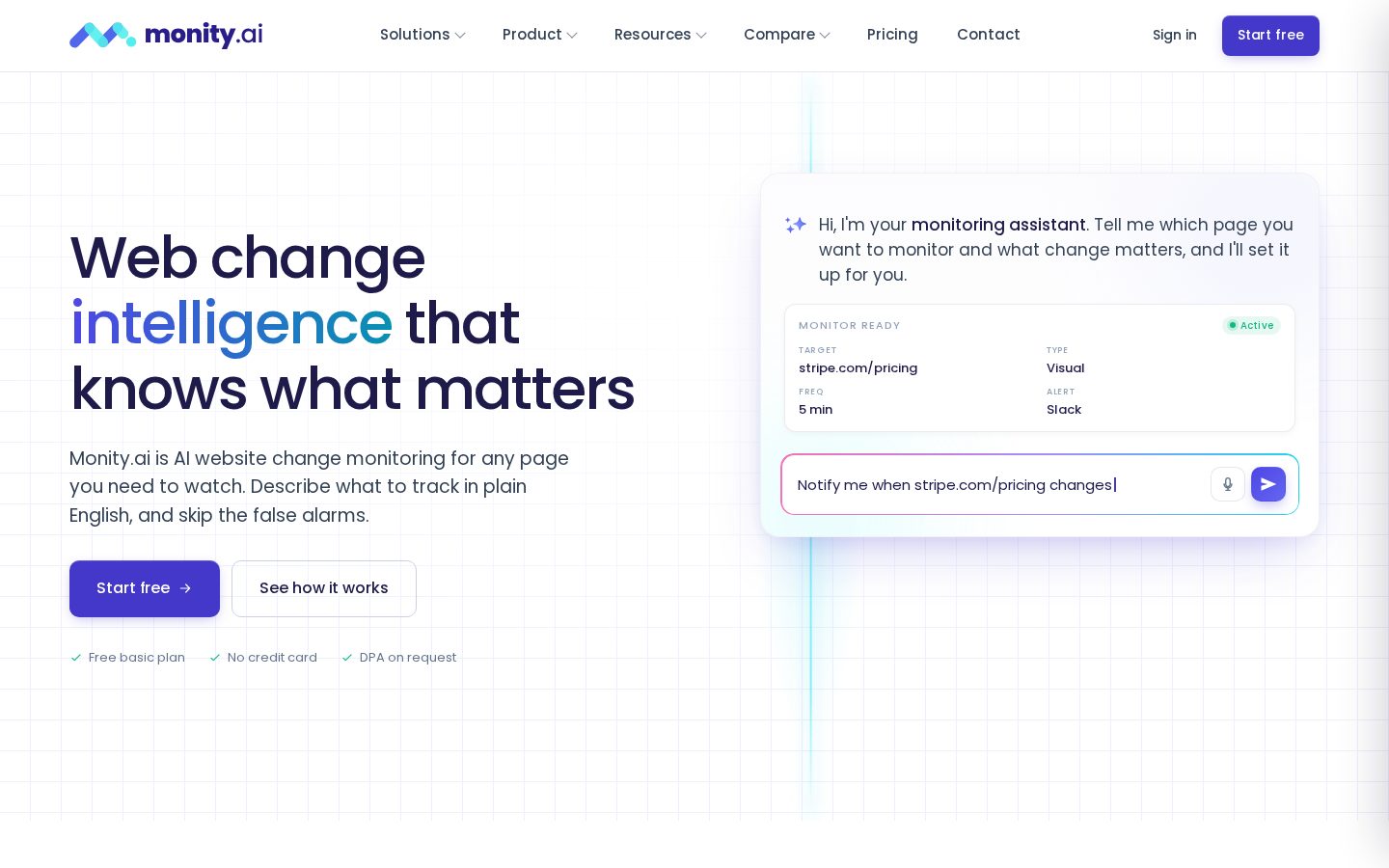 monity.ai Homepage