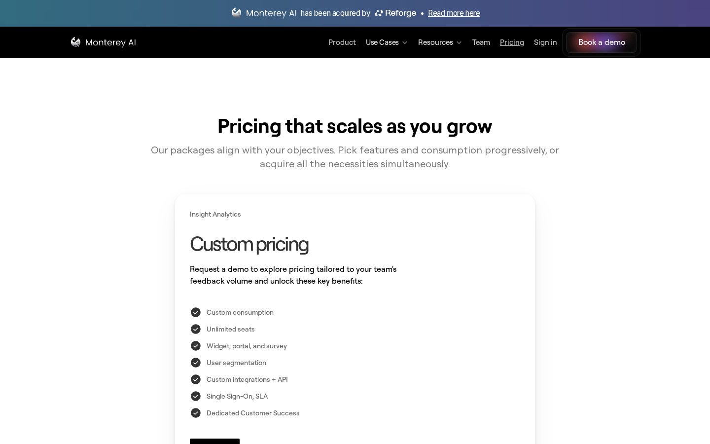 Monterey AI Pricing