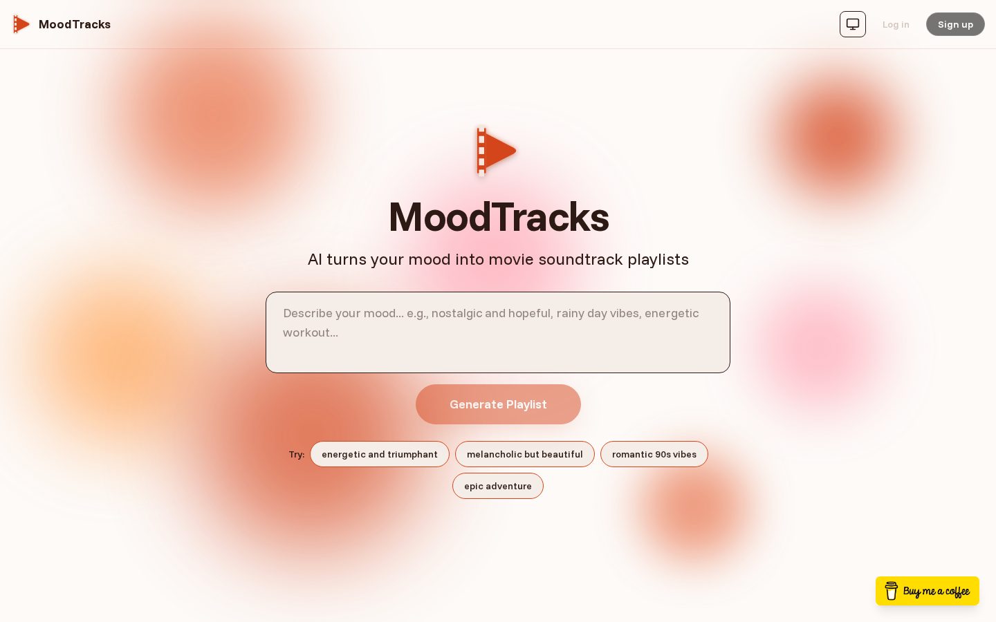 MoodTracks Homepage