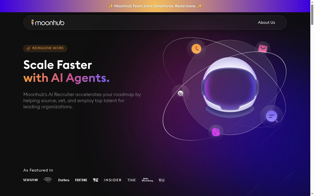 Moonhub homepage