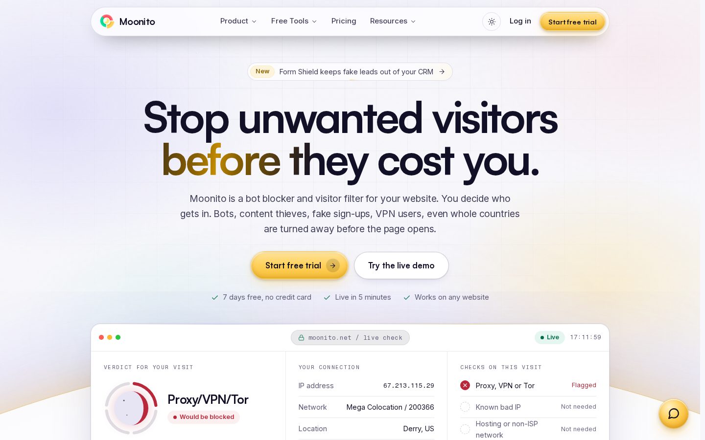 Moonito Homepage