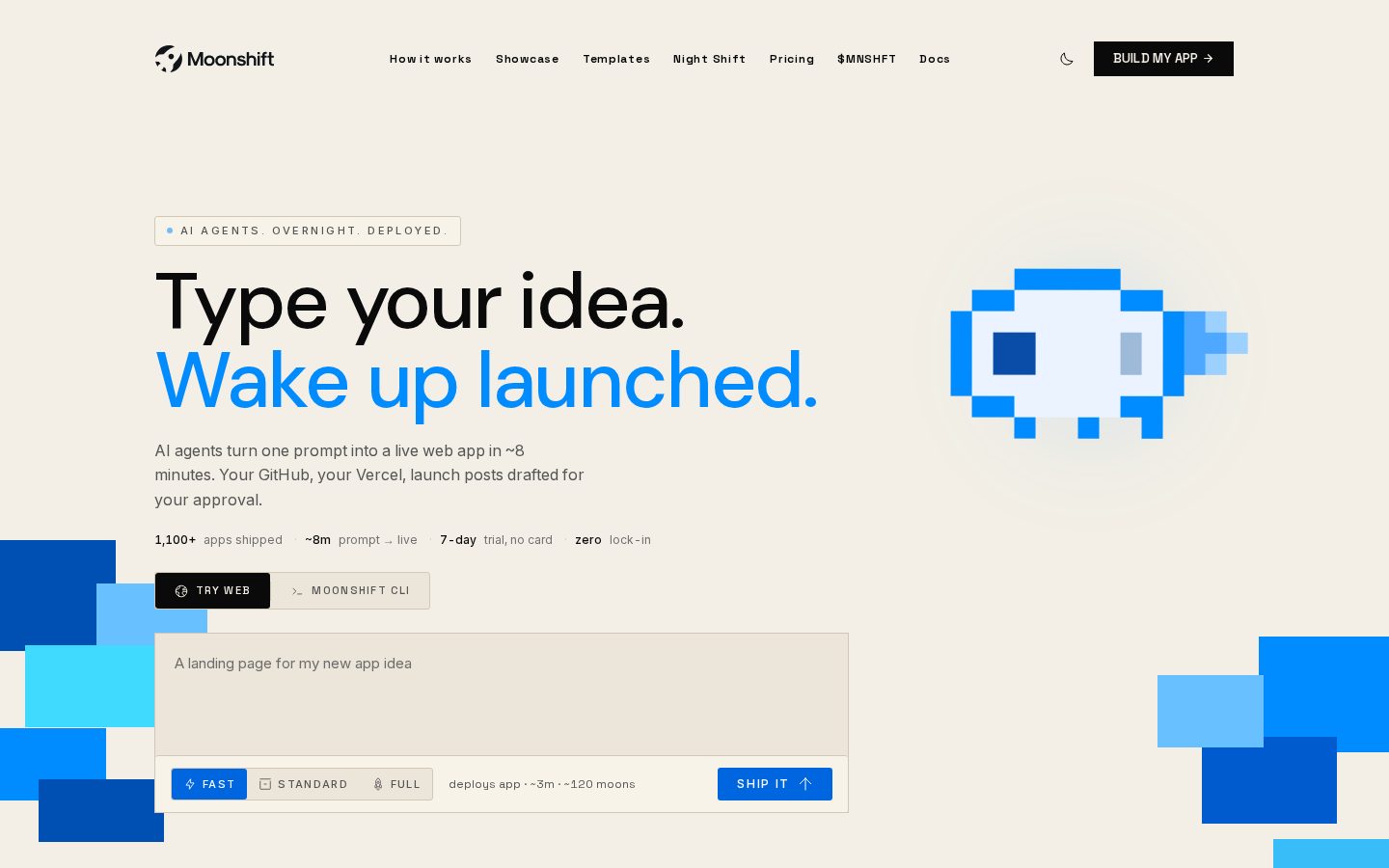 Moonshift Homepage