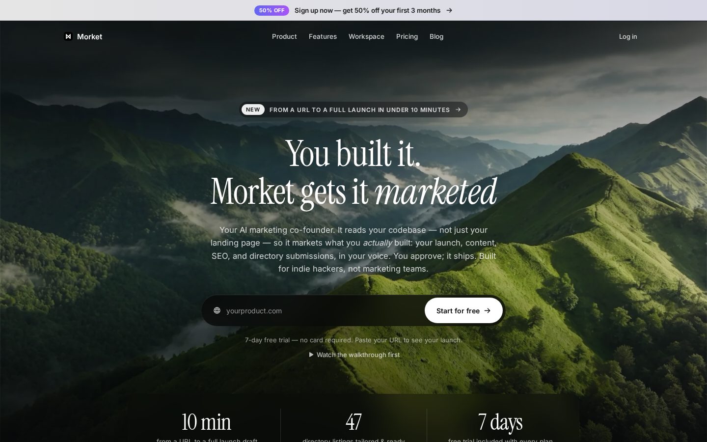 Morket Homepage