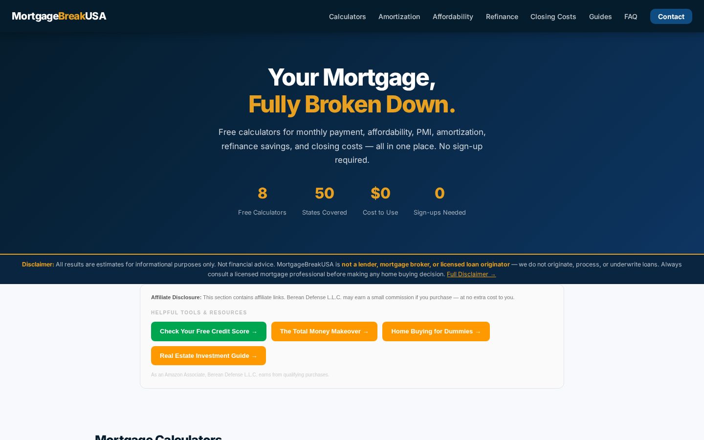 MortgageBreakUSA Homepage