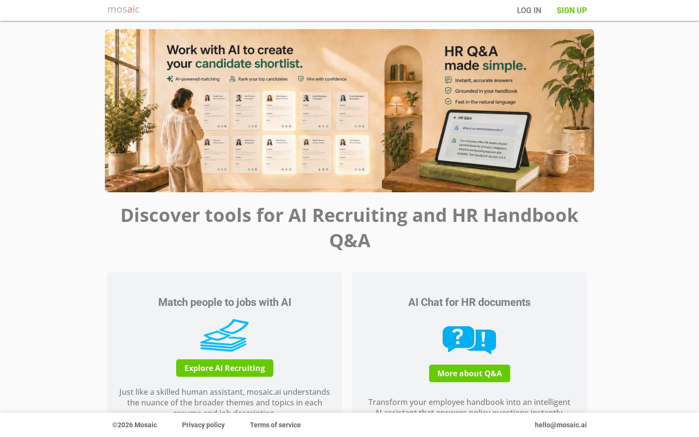 mosaic.ai Homepage