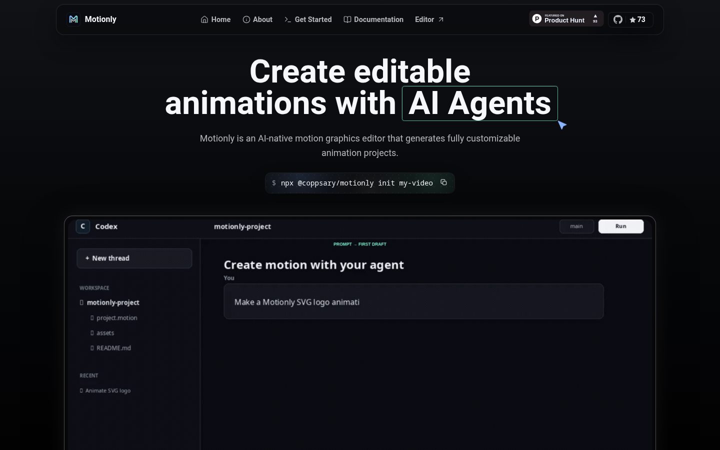 Motionly Homepage