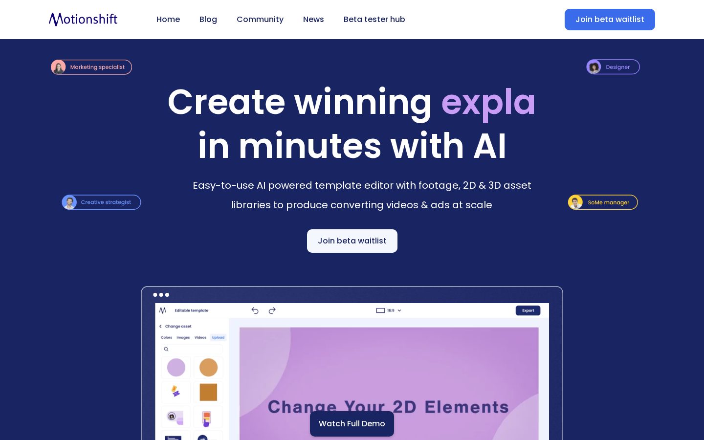 Motionshift Homepage