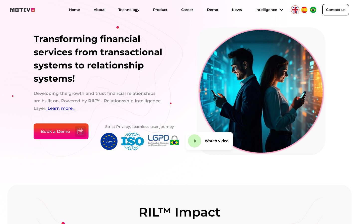 MOTIV8 AI Homepage