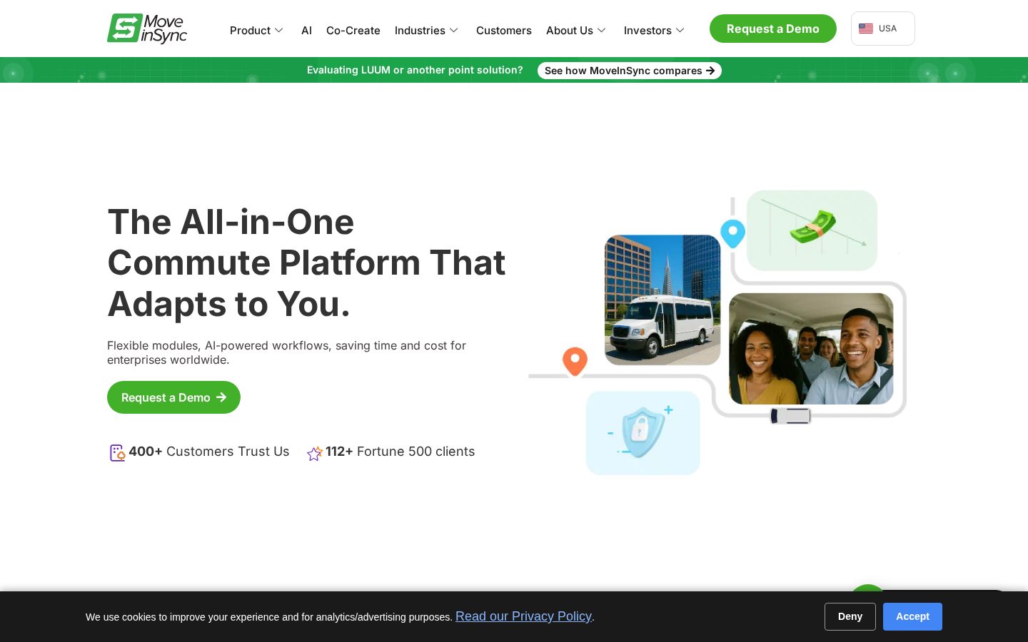MoveInSync Homepage