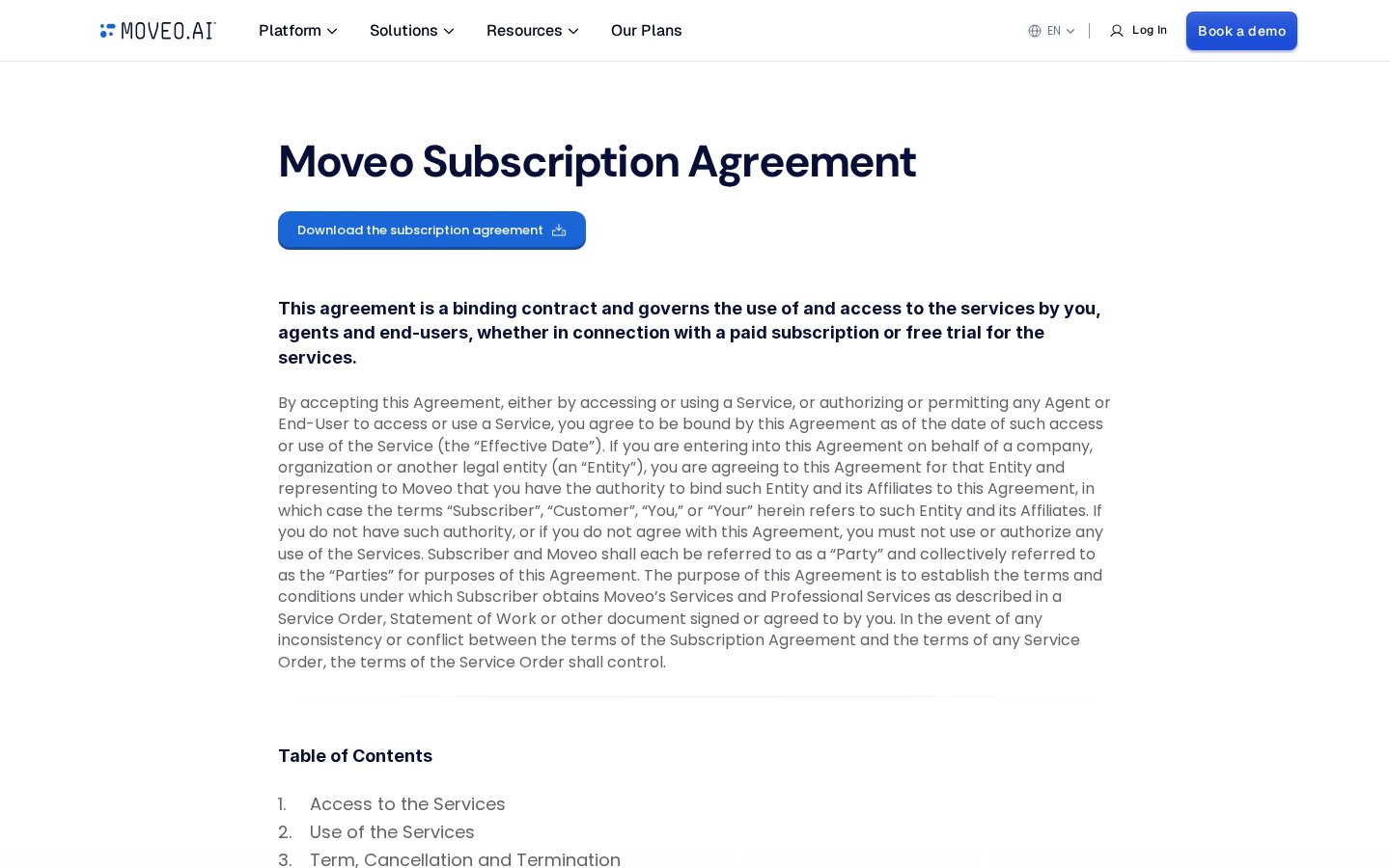 Moveo.AI Pricing