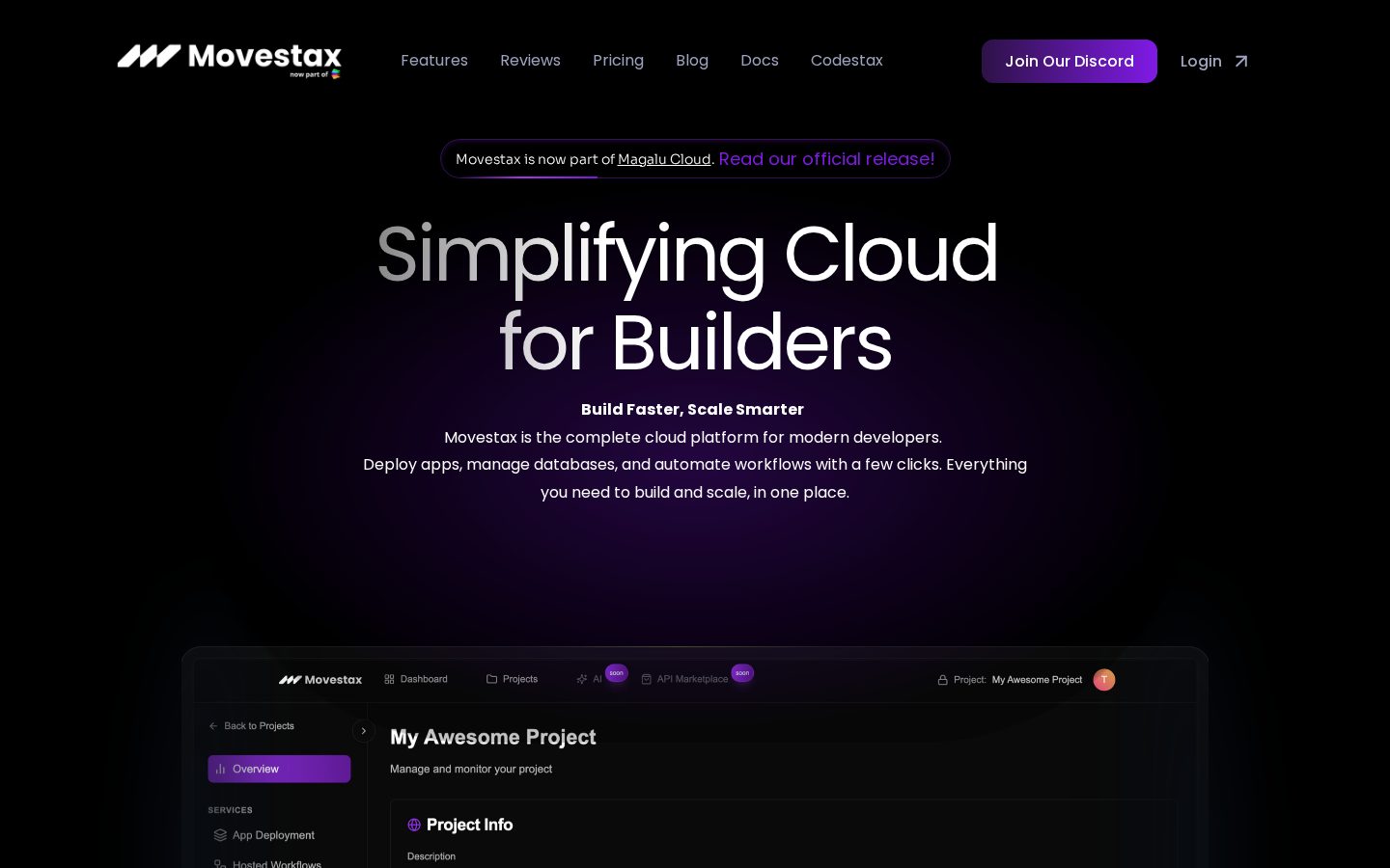 Movestax Homepage