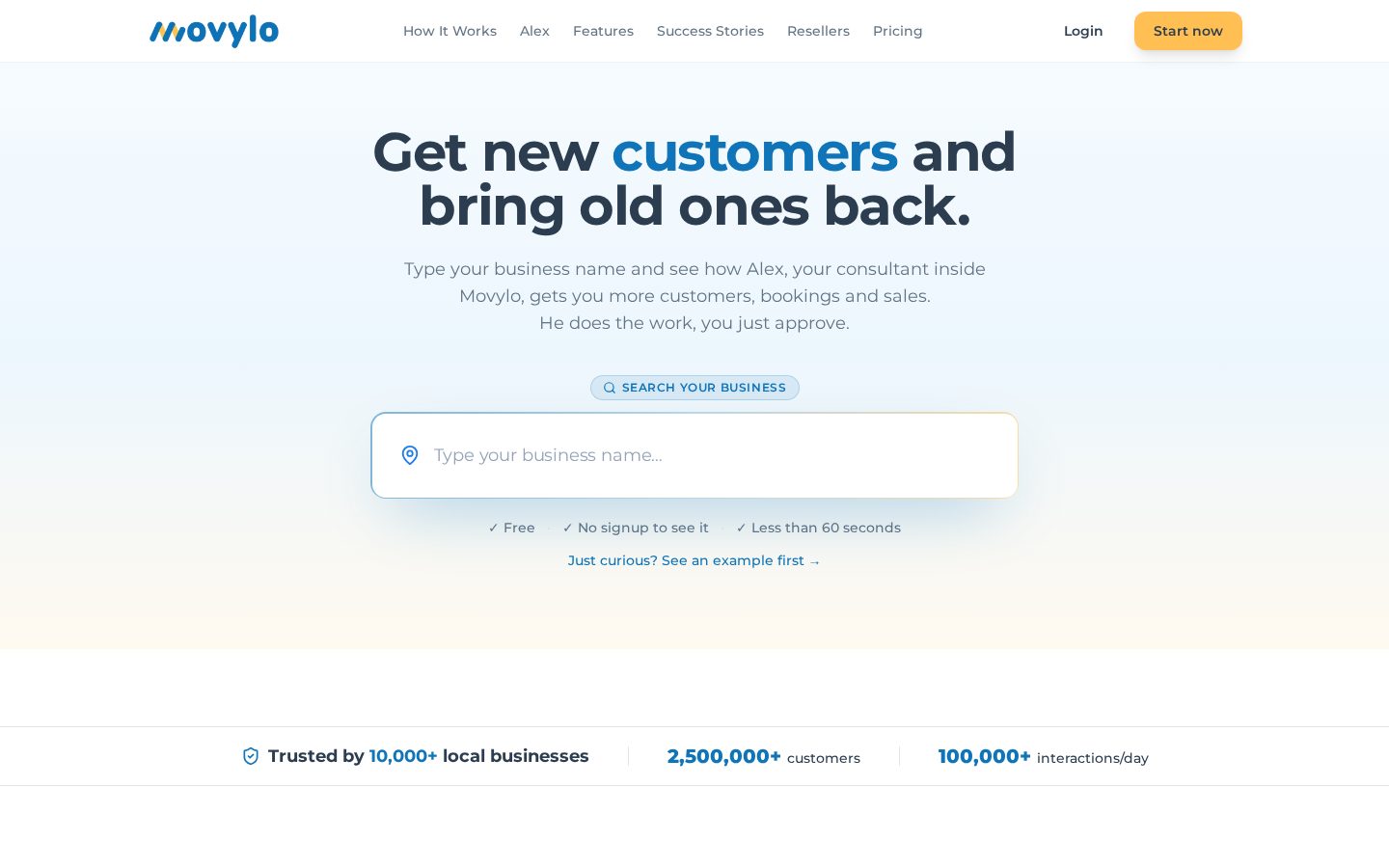Movylo Homepage