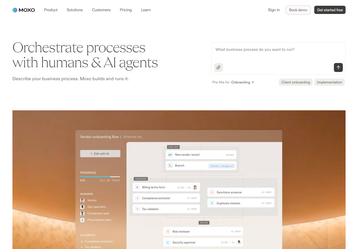 Moxo homepage