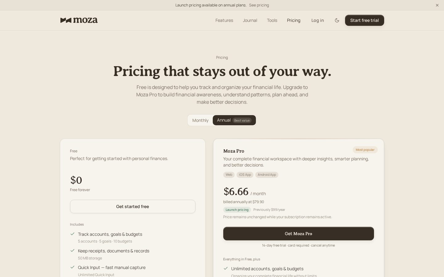 Moza Pricing