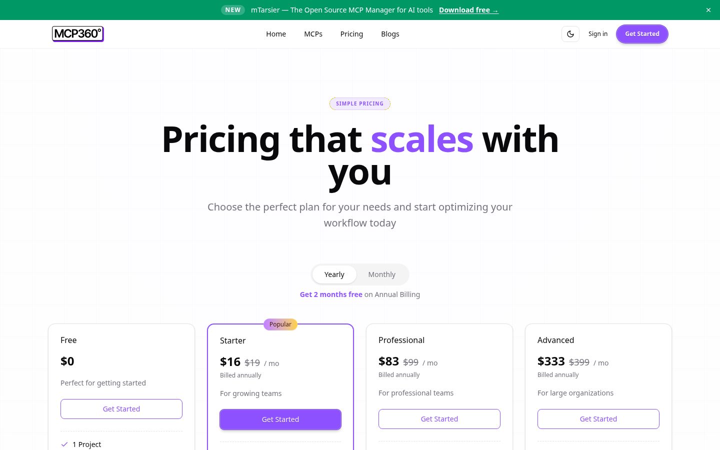 mTarsier Pricing