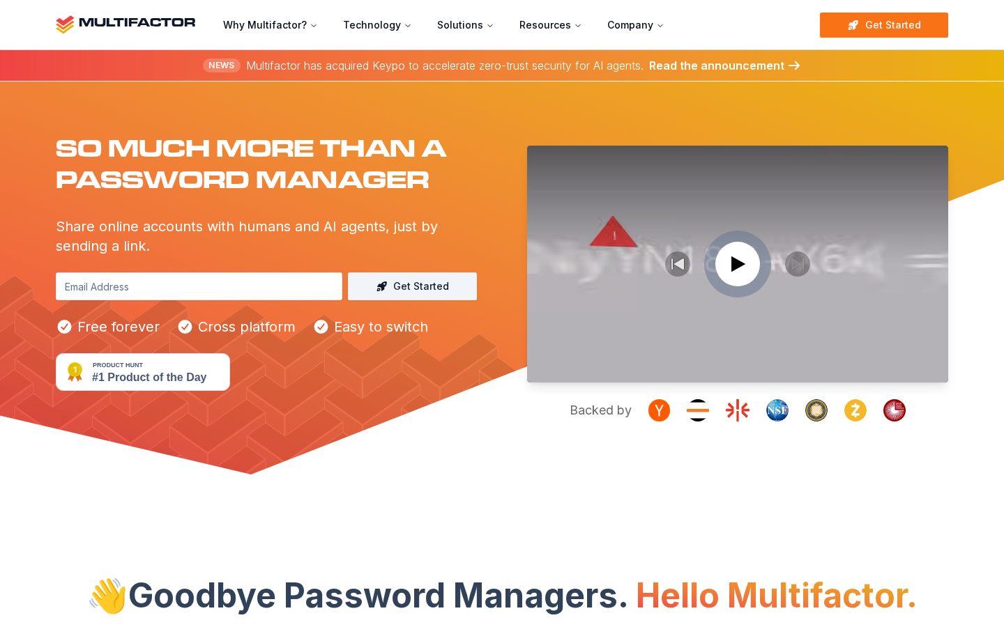 Multifactor Homepage