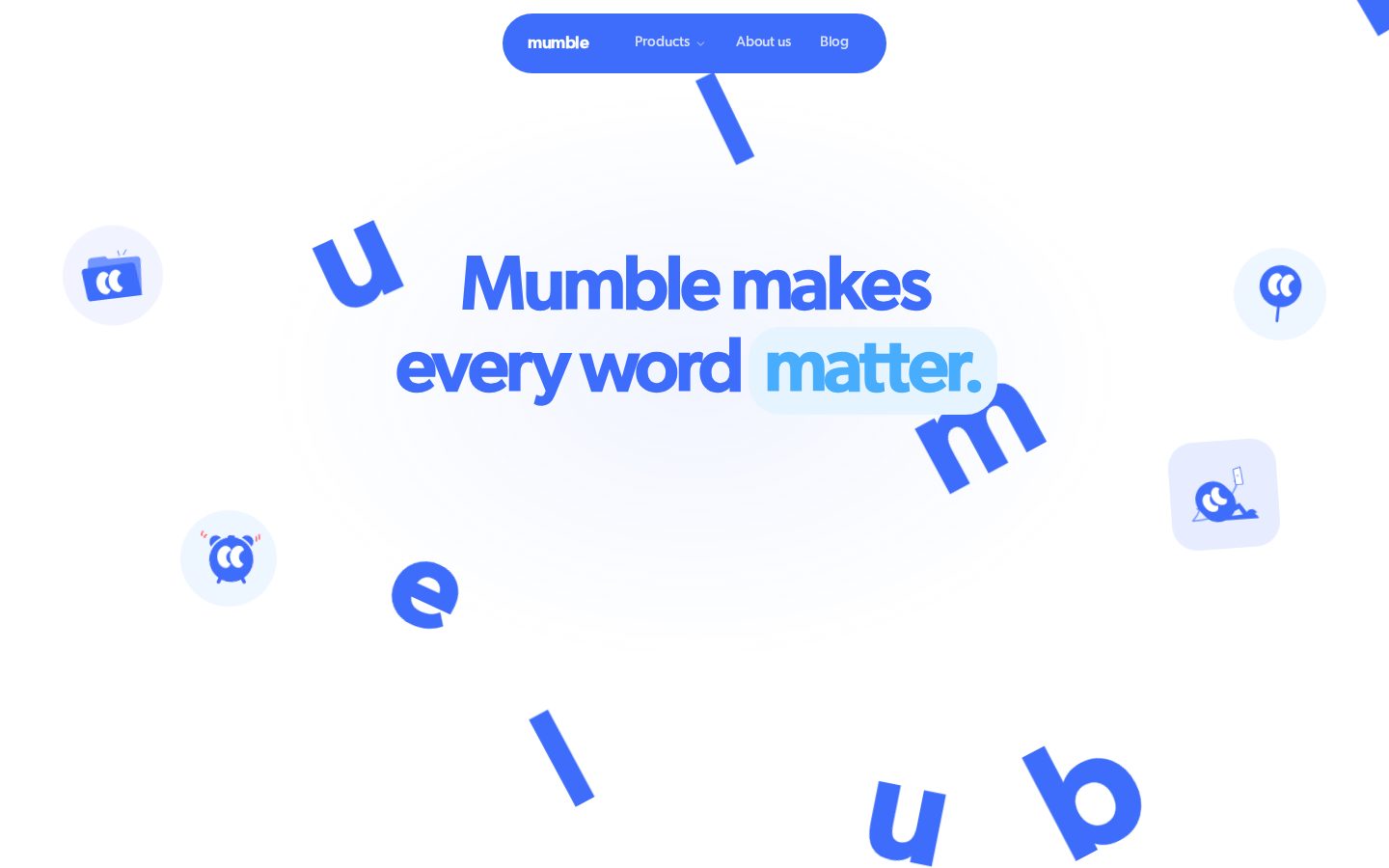 Mumble AI Homepage