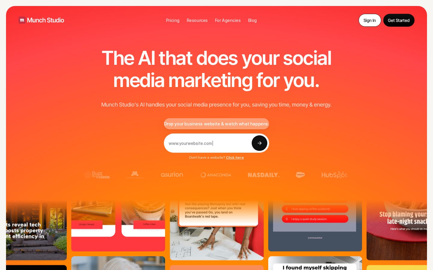 Munch Studio Homepage