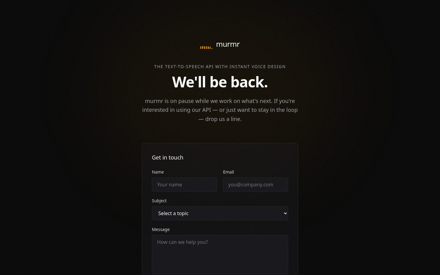murmr Homepage