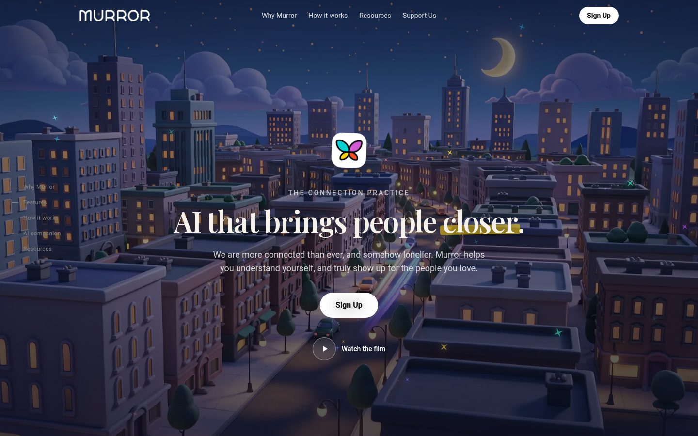 Murror AI Homepage