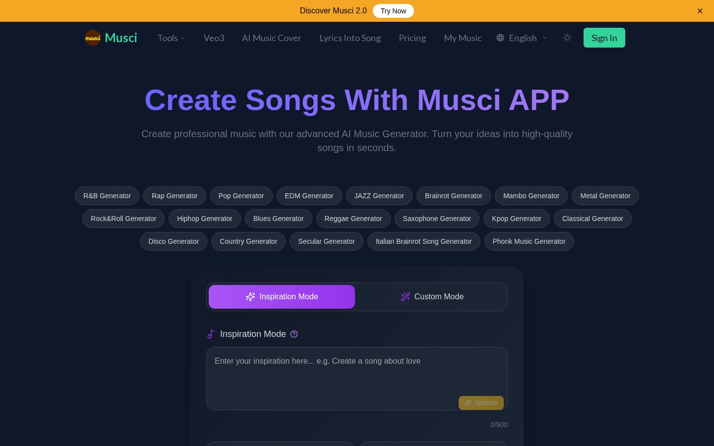 musci Homepage