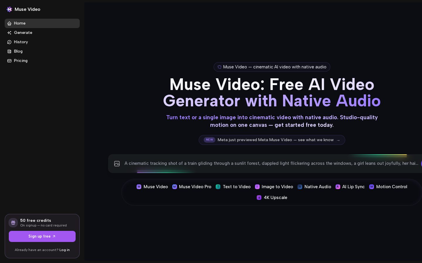 Muse Video Homepage