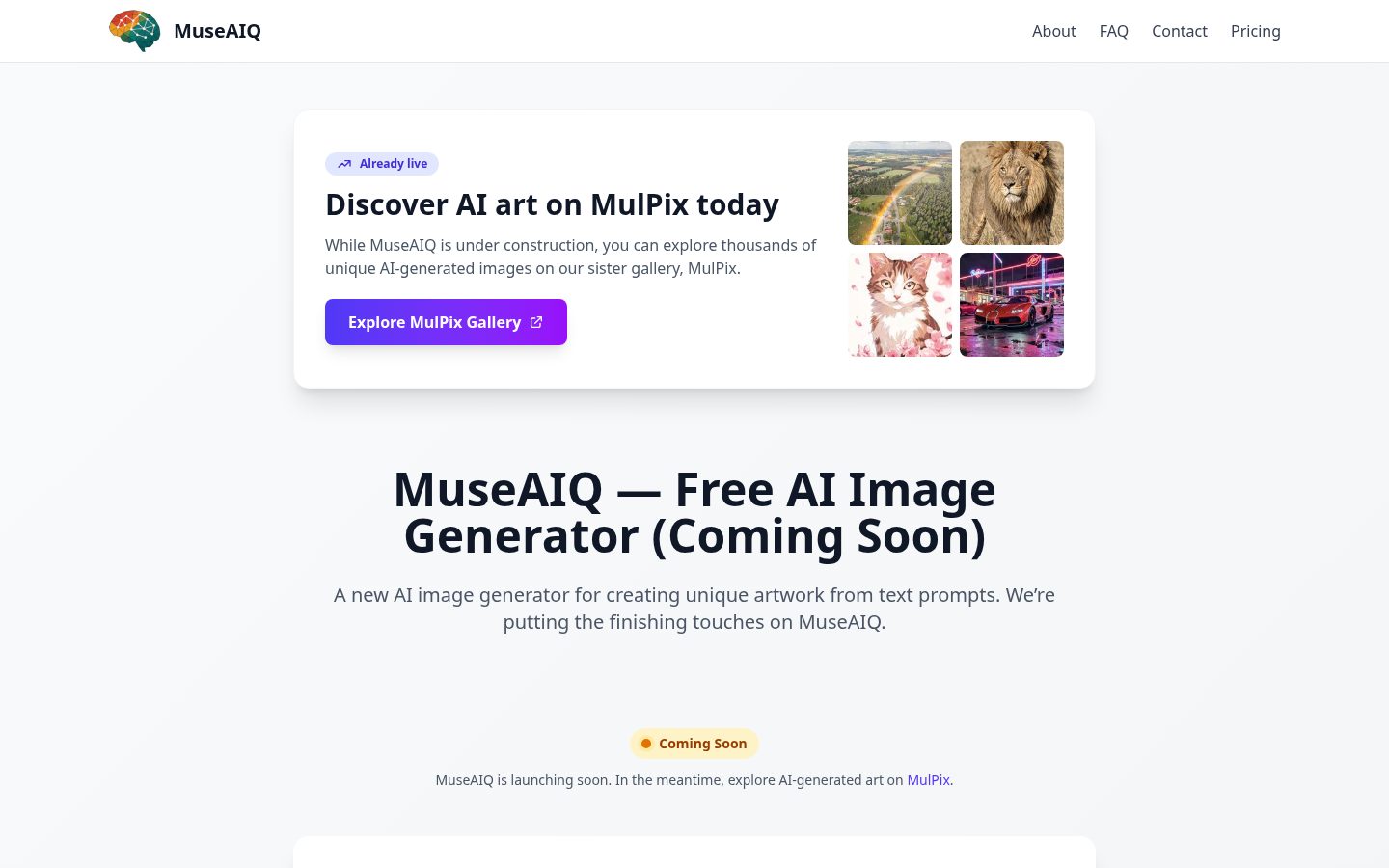 MuseAIQ Homepage