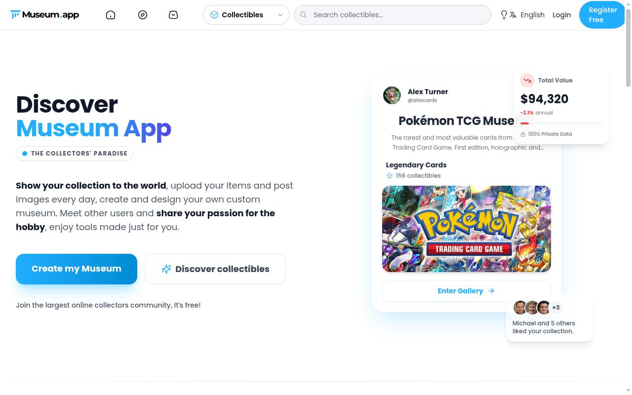 Museum App Homepage