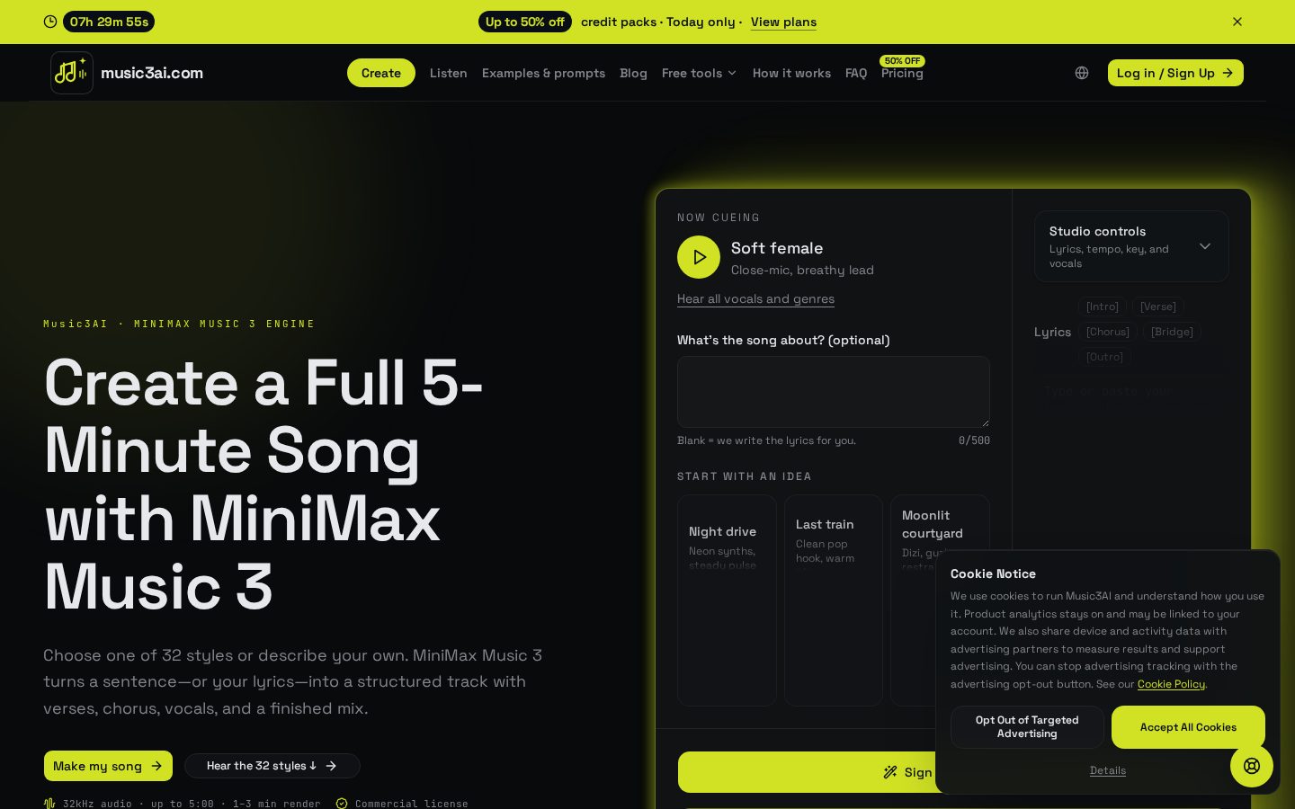 Music3AI Homepage