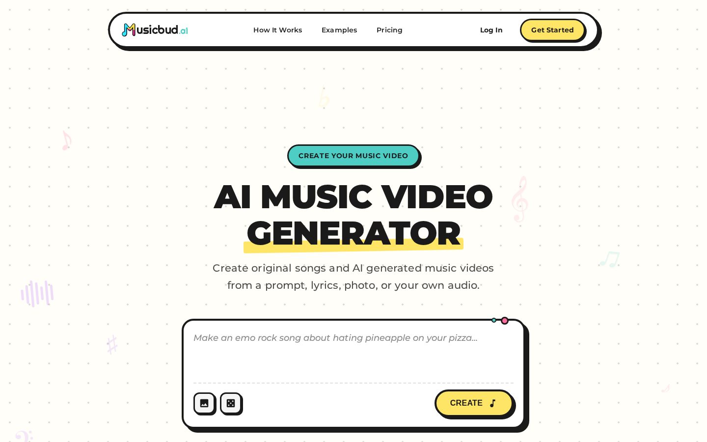 MusicBud AI Homepage