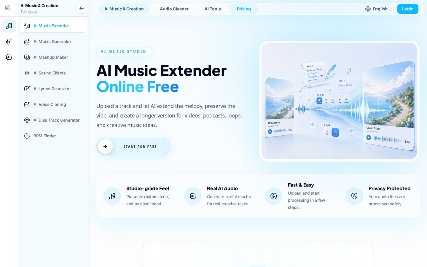 MusicExtend Homepage