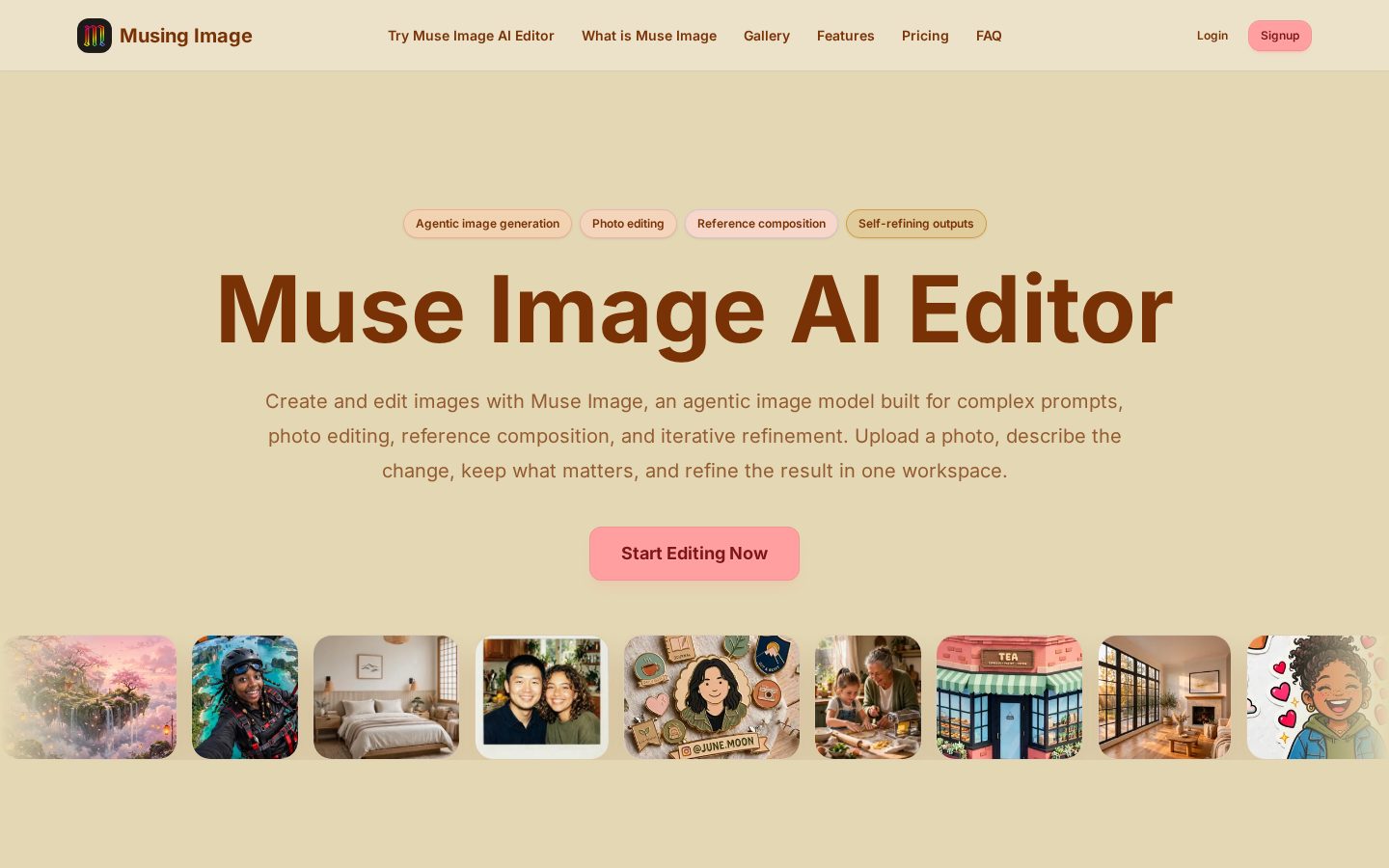 Musing Image Homepage
