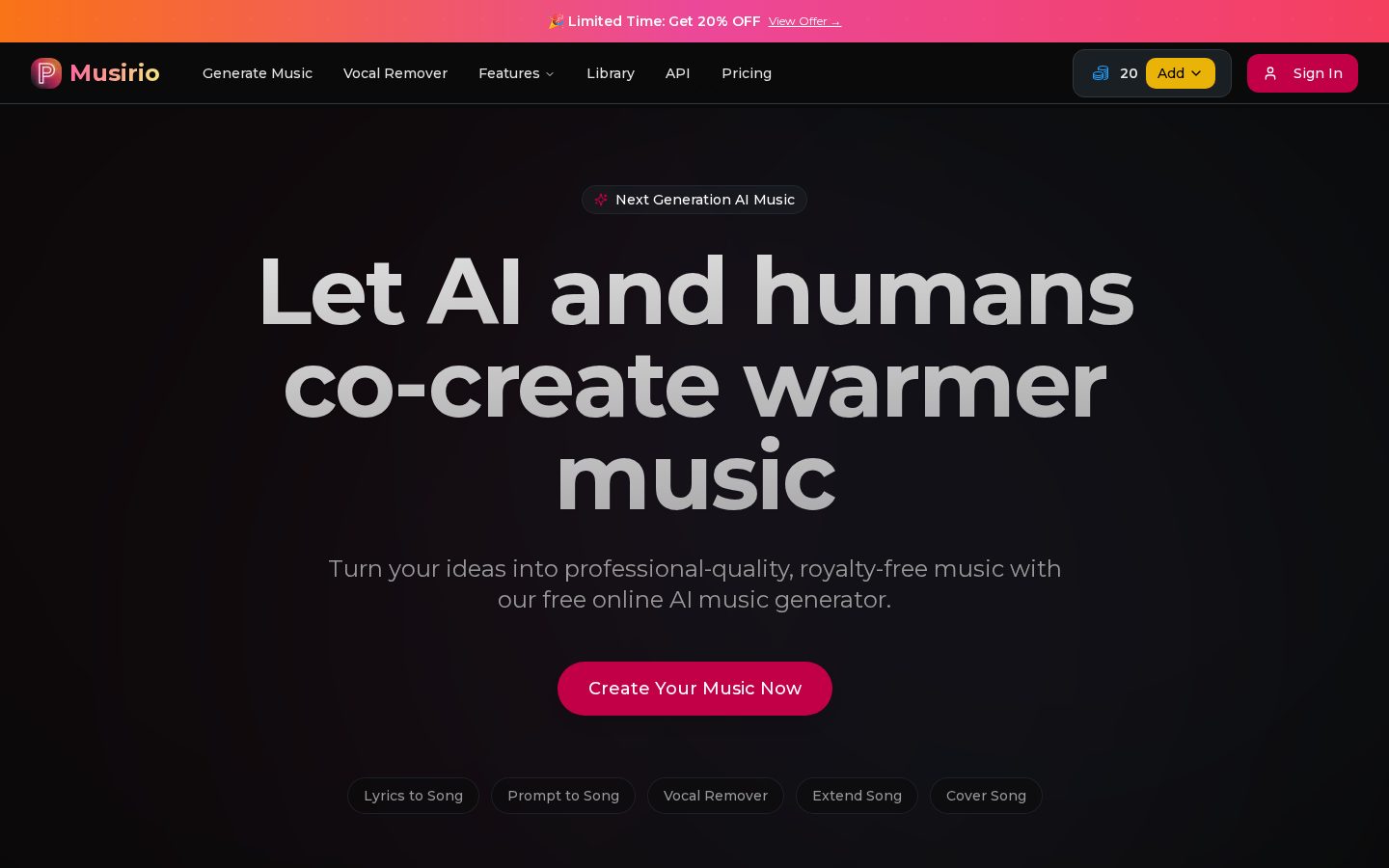 Musirio Homepage
